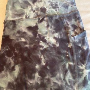 LULULEMON ALIGN HIGH-RISE CROP WITH POCKETS 23" Teal Graphite Grey Size: 20